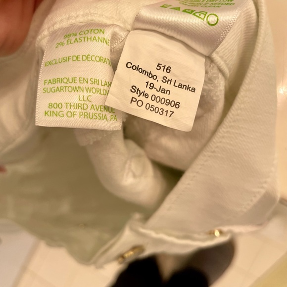 Lilly Pulitzer EUC Embroidered White Pants/Jeans Sz 4 - Picture 9 of 9